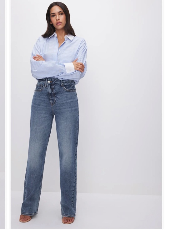 Good American Denim - Good American 90s High Waist Straight Leg Jeans